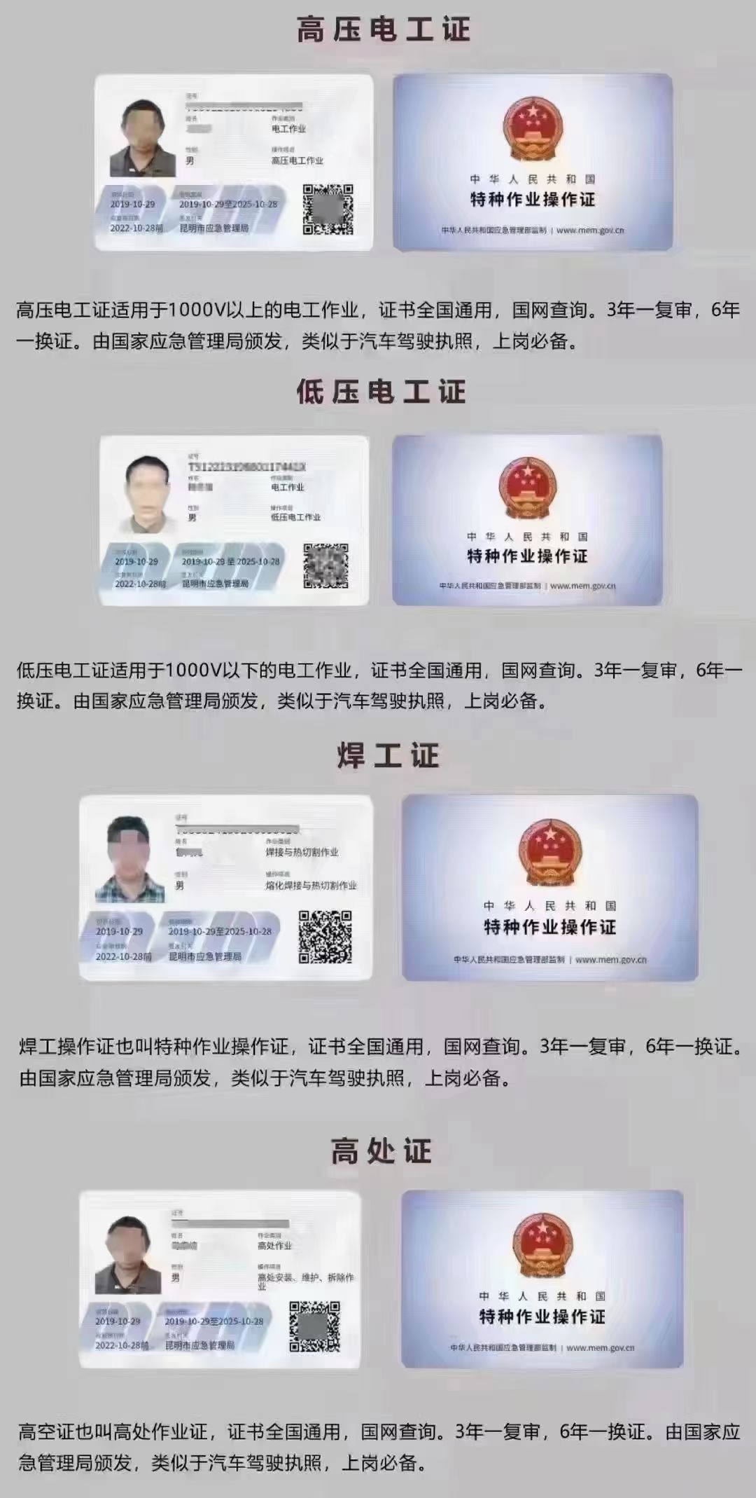 应急管理局上岗证