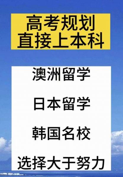 高考不理想，韩国、澳洲名校直录