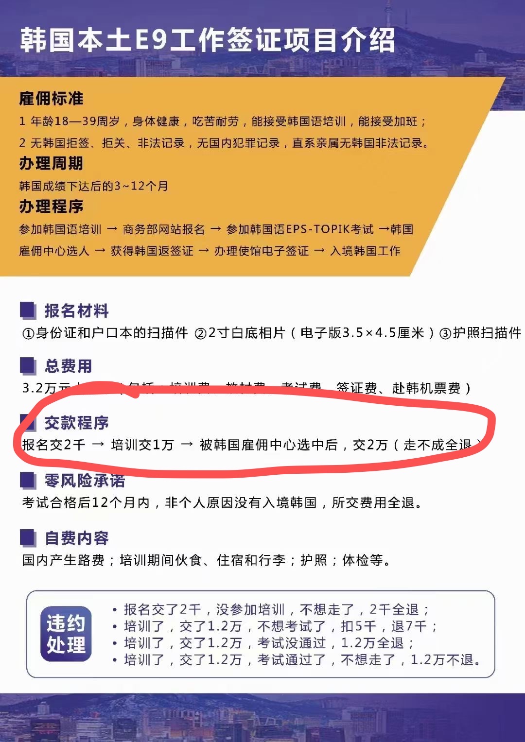 韩国正规工签E9年入20万